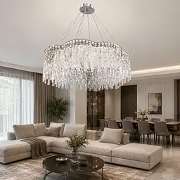 Підвісна світлодіодна кришталева люстра Artlight 8635/800CH, хром, 123 Вт, від 20-30 м²