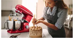 Кухонний комбайн Mozano професійний тістоміс Kitchen Machine 2300 Вт чаша 6,2 л Red Кулінарна книга в подарунок - мініатюра 4