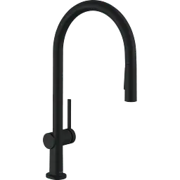 Змішувач Hansgrohe Talis 210 2jet кухонний з витяжним виливом Sbox 72801670 Black Matt Чорний матовий