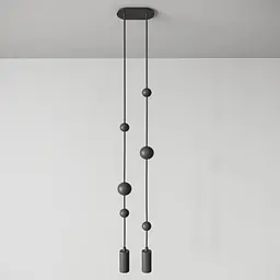 Підвісний стельовий світильник Babich Studio Sunderline 2S Black (RAL 9005)