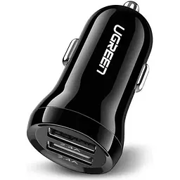 Автомобільний зарядний пристрій Ugreen ED018 Dual USB Car Charger 24W 2.4A Black (50875) [99316] - мініатюра 2