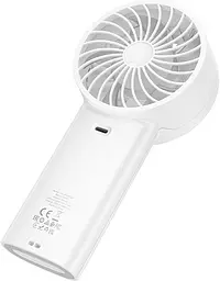 Вентилятор портативний Hoco HX62 Endless handheld fan white - мініатюра 3