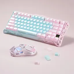 Клавіатура GravaStar Mercury K1 Lite 80 keys BSUN Grey BT/WL/USB Aurora Mist (GSK1LITE_PM_MINT) - мініатюра 7