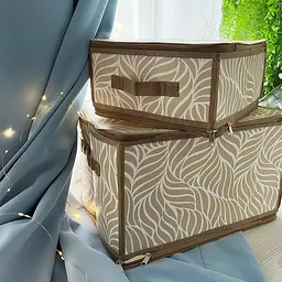 Короб складаний Handy Home Nature на блискавці 40x30x25 см бежевий (ESH22L) - мініатюра 8