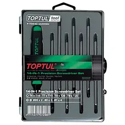 Комплект викруток для точних робіт 14 в 1 (T5-T20,PH,SL) Toptul hoz0007675