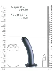 Фалоімітатор Ouch! Smooth G-Spot Dildo 6'' 15 см (сірий) - мініатюра 6