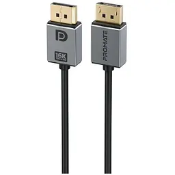 Кабель мультимедійний DisplayPort to DisplayPort v.2.0 dplink-16k.black Promate (dplink-16k.black)