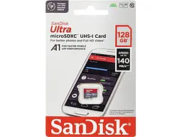 Карта пам'яті SanDisk Ultra microSD C10 UHS-I R140MB/s 128 GB (SDSQUAB-128G-GN6MN) - мініатюра 2