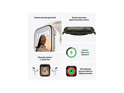 Смарт-годинник Apple Watch Series 7 GPS 41mm Blue Aluminum Case With Blue Sport Band (MKN13) - мініатюра 5