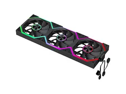 Корпусний вентилятор Gamemax FN12A-N2 WL Black 3-Pack - мініатюра 3