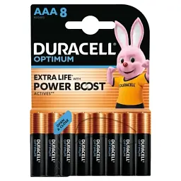 Батарейка Duracell Optimum AAA лужні 8 шт. в упаковці (5015602) - мініатюра 2