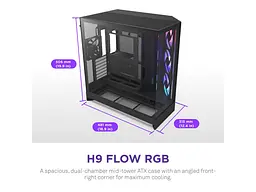 Корпус NZXT H9 Flow RGB+ Black (CM-H92FB-P1) - мініатюра 2
