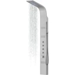 Душова панель Corsan Kaskada silver LED A014MSLLED, Сірий