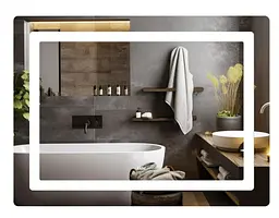 Дзеркало Lidz Kubis (KU2) 800х600 мм з LED-підсвічуванням Touch LD78LF9048060 - мініатюра 1