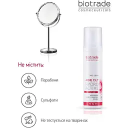 Зволожувальний крем для обличчя Biotrade Acne Out Hydro Active 60 мл (3800221840396) - мініатюра 5