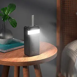 Зовнішній акумулятор Hoco J86B Electric fully compatible 60000mAh чорний - мініатюра 5