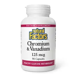 Хром Natural Factors 125 мкг (Chromium & Vanadium) - 90 капсул