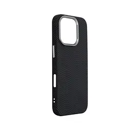 Карбоновый чехол для Apple iPhone 16 Pro, LikeCarbon2 MagCase, черный, тонкий защитный чехол-панель из поликарбоната с магнитами N52, MagSafe, противоударный, совместим с беспроводной зарядкой, приподнятые края для защиты камеры, ArmorStandart (ARM88381) - мініатюра 3