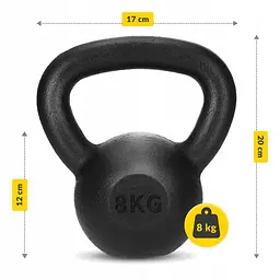 Гиря металева 4FIZJO 8 кг Black (P-5907739319821) - мініатюра 4