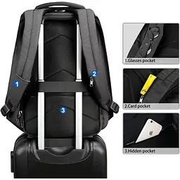 Рюкзак Tigernu T-B3615B 15.6` Black [121169] - мініатюра 6