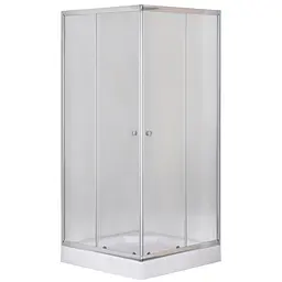 Душова кабіна з низьким піддоном Mixxus Cubic SCT01-90x90x195-FB хром матове скло 4 мм MI6903, Універсальна, матовий, хром