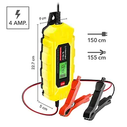 Портативний зарядний пристрій для автомобільного акумулятора Trotec PBCS 4A, 12V, 4-120Ah (4675000005) - мініатюра 7
