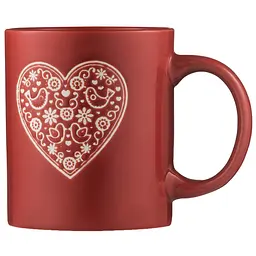 Чашка Ardesto Heart кераміка 320 мл червона (AR3074R)
