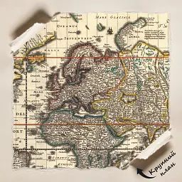 Інтер'єрна картина Стародавня карта Землі, Earth Ancient Map, географія, історія, інтер'єрний декор, 86×106 см (id3028) - мініатюра 3