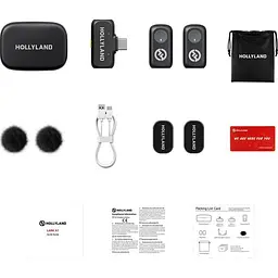 Мікрофонна радіосистема Hollyland Lark A1 Duo USB-C [157885] - мініатюра 5