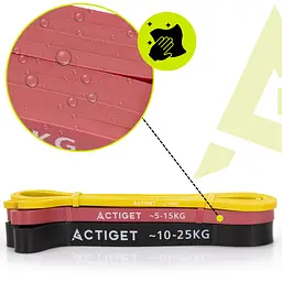 Еспандер-петля Actiget Power Band 2-25 кг (резина для фітнесу та спорту) набір 3 шт ACT0047 - мініатюра 5