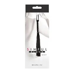Флогер NS Novelties Sinful Black Whip - мініатюра 2