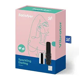 Потужний міні-вібратор Satisfyer Sparkling Darling Silver: 15 режимів, з ковпачком, дизайн помади - мініатюра 6