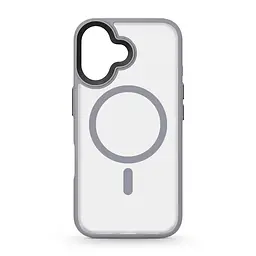 Чехол для Apple iPhone 16, Uniq MagCase, серый, противоударный, панель-накладка с MagSafe, ударопрочный TPU+PC, с магнитом MagSafe, поддержка полноценной беспроводной зарядки, ArmorStandart (ARM79496)