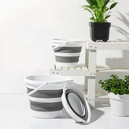 Відро складане MBM My Home Bin-17 біло-сіре 10 л (BIN-17 10L WHITE/GRAY) - мініатюра 7