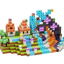 Магнітний конструктор Minecraft 107 шт по грі Майнкрафт Замок у джунглях Mk001020 - мініатюра 5