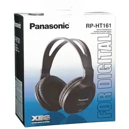 Навушники повнорозмірні провідні Panasonic RP-HT161E-K чорні - мініатюра 7