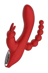 Вібратор-кролик Dreamtoys Hera 21 см червоний - мініатюра 4