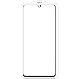 Захисне скло SKLO 5D (тех.пак) для Oppo A17 / A17k / A18 / A38 Чорний / Біла підкладка