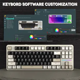 Клавіатура Attack Shark X87 RGB Linear Strawberry Switch Cheese White (AS-6972792471471-CW) [166724] - мініатюра 6