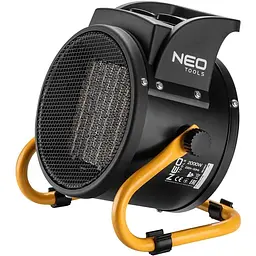 Теплова гармата Neo Tools електрична, 2кВт, 30м кв, 197м куб/год, керамічний нагрів. елемент (PTC), чорний