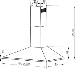 Витяжка Interline UNNA X A/60 PB/2/T - мініатюра 6