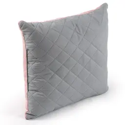 Двостороння декоративна подушка Руно Velour Pink and Grey ромб 40х40 см рожево-сіра - мініатюра 2