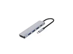 Мультипортовий адаптер BASEUS Iron Link 5 in 1 Hub Silver (HBIL00010604)