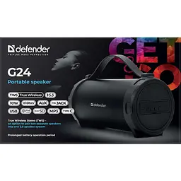 Акустична система 1.0 Defender G24 10W, BT/TF/USB/AUX/1500мАч - мініатюра 5