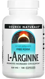 Аргінін Source Naturals L-Arginine 100 капс
