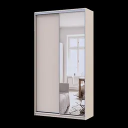 Шафа купе Doros Сіті Лайт Кашемір 1 ДСП / 1 дзеркало 120х45х225 (80736338)