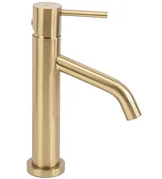 Змішувач для умивальника Rea Level gold brush (REA-B6218) - мініатюра 2