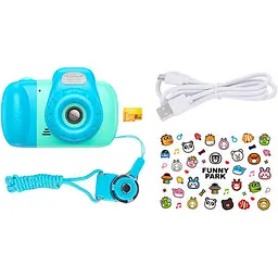 Дитяча фотокамера Hoco DV201 Dual Lens Blue [136175] - мініатюра 4