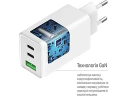 Мережевий зарядний пристрій ColorWay GaN Mini 100 W White (CW-CHS061PD-WT) - мініатюра 4