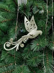 Прикраса декоративна House of Seasons Пташка 9х2х16 см золота (8718861799422) - мініатюра 3
